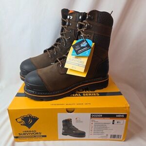 Herman Survivors Professional Series Men's DOZIER Steel Toe Work Boots Size 8.5